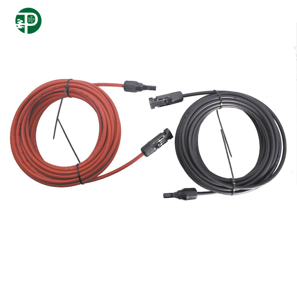 30 FT 12 AWG Black + Red Solar Panel High Quality Extension Cable Wire Connector