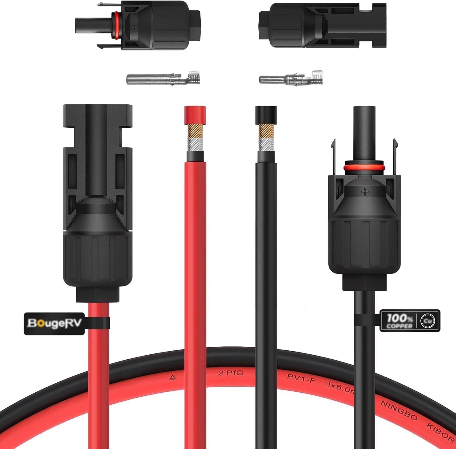 Efficient 10FT 10AWG Solar Extension Cable Kit with Extra Connectors Included
