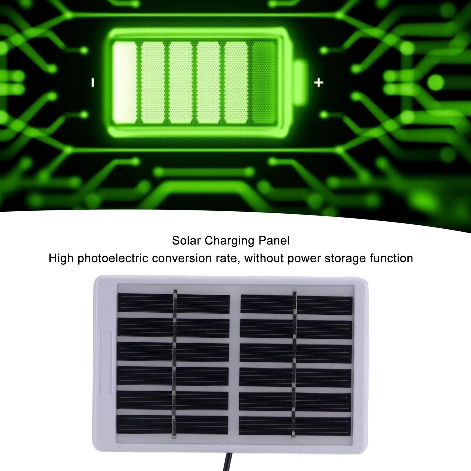 1.2W 6V Polycrystalline Silicon Solar Charging Board, USB Solar Panel, Portab…