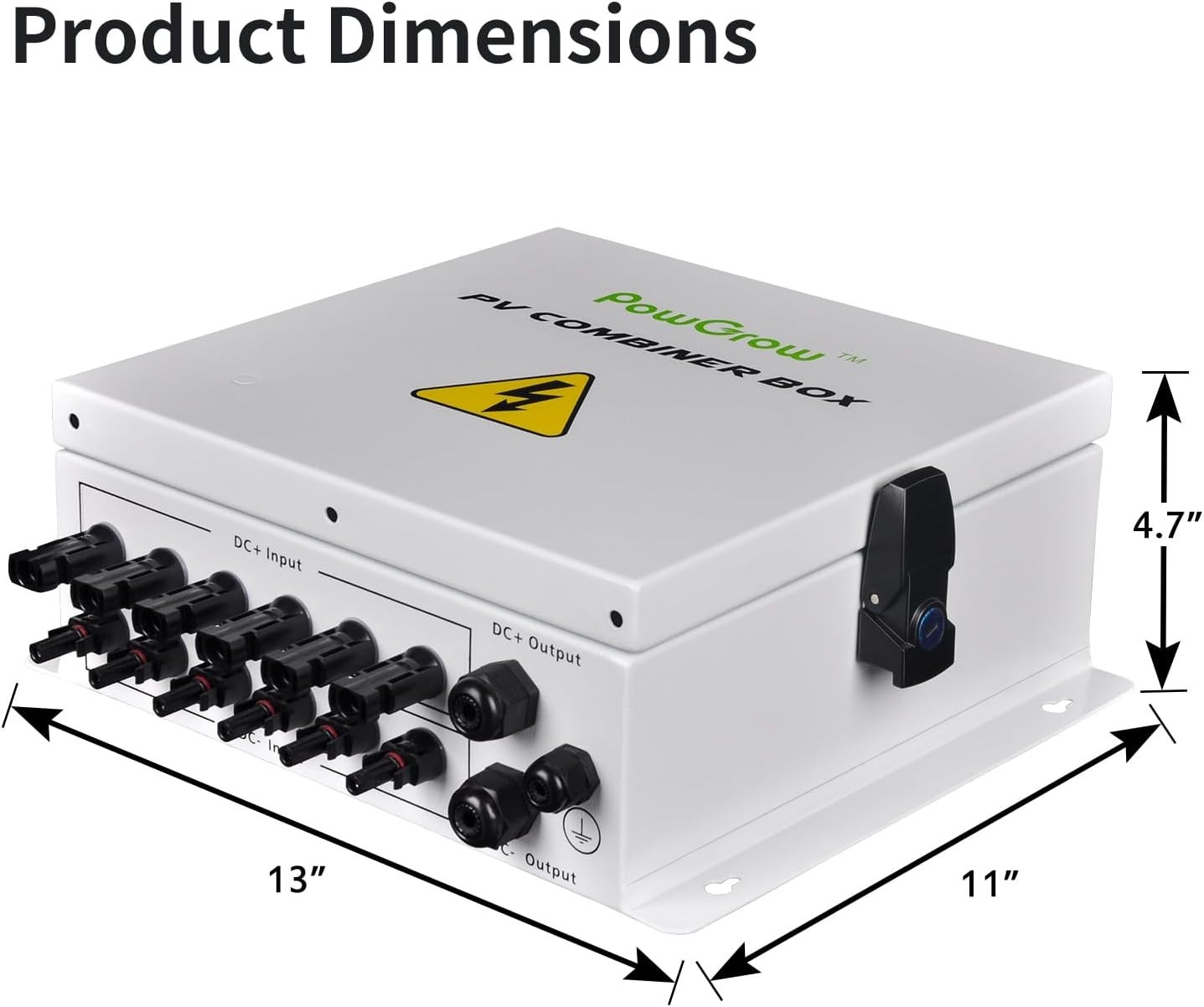 Durable Metal PV Combiner Box: 63A Circuit Breaker for Reliable Solar Systems