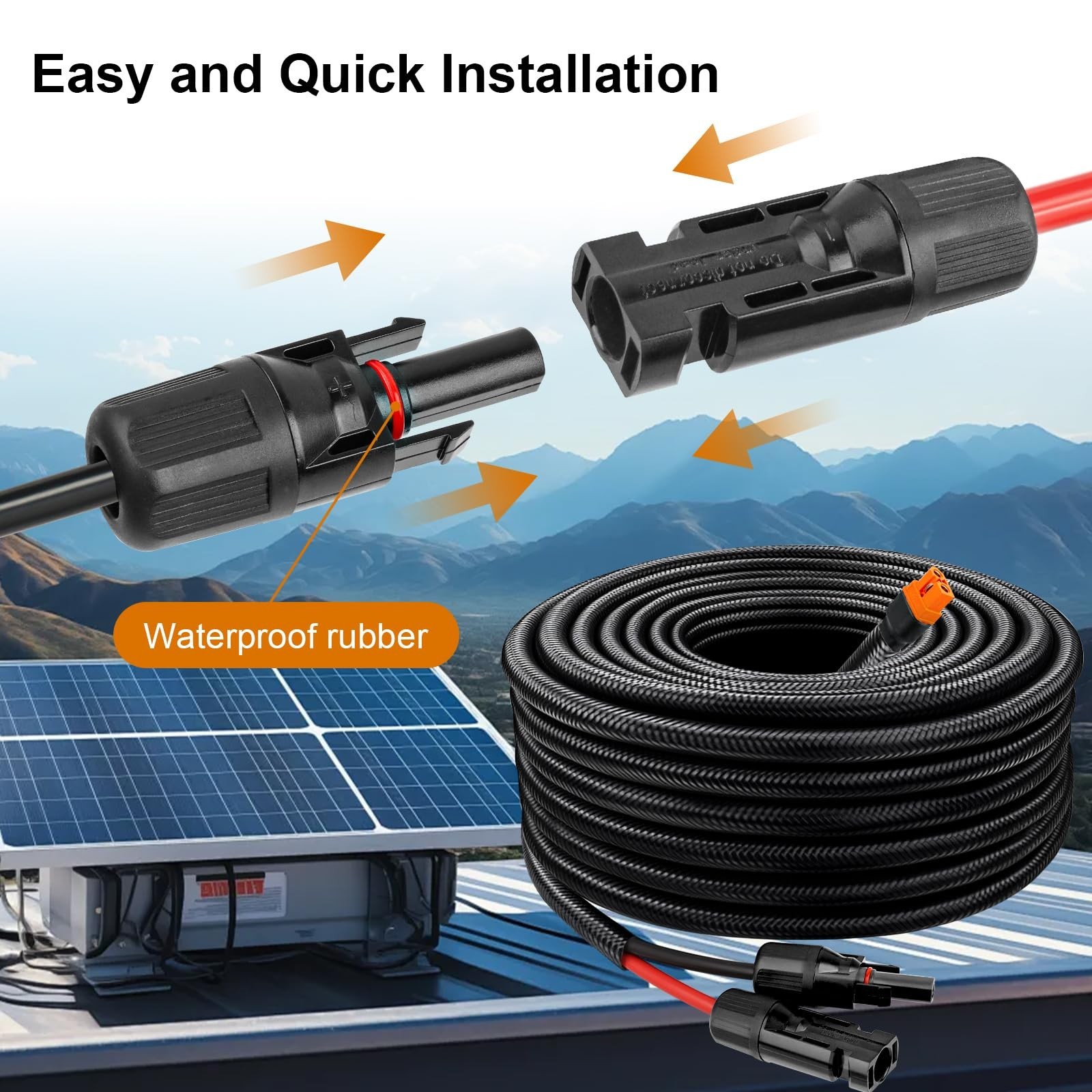 30FT 10AWG Solar Panel XT60i Adapter Cable – Flame Retardant Extension for Power