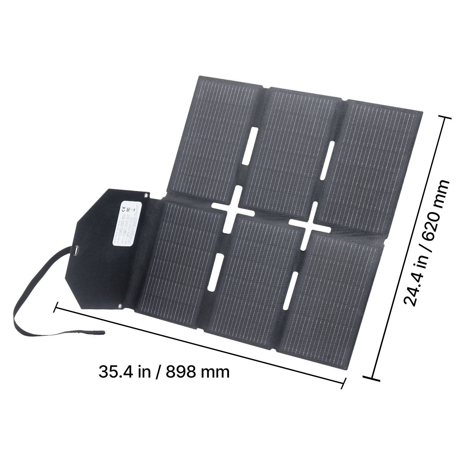 Uimoso 60W Portable Foldable Solar Panel Charger with Monocrystalline Design