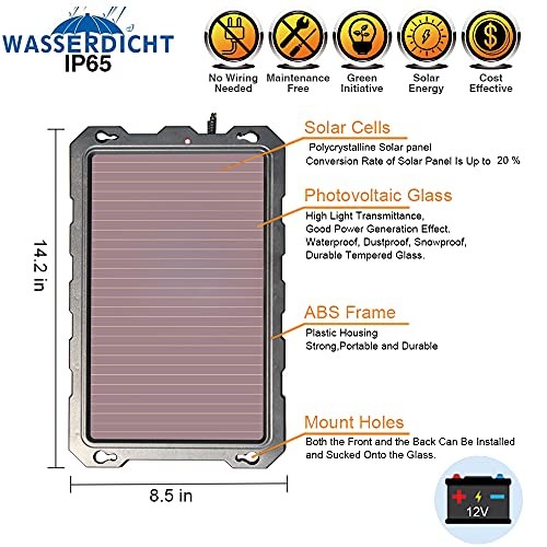 3.3W-Solar-Battery-Trickle-Charger Solar Powered Battery Chargers 3.3w