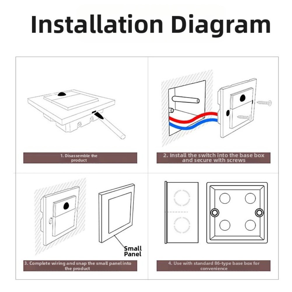 Indoor Motion Sensor LED Stair Light Recessed Wall Light for Safe Stair Use