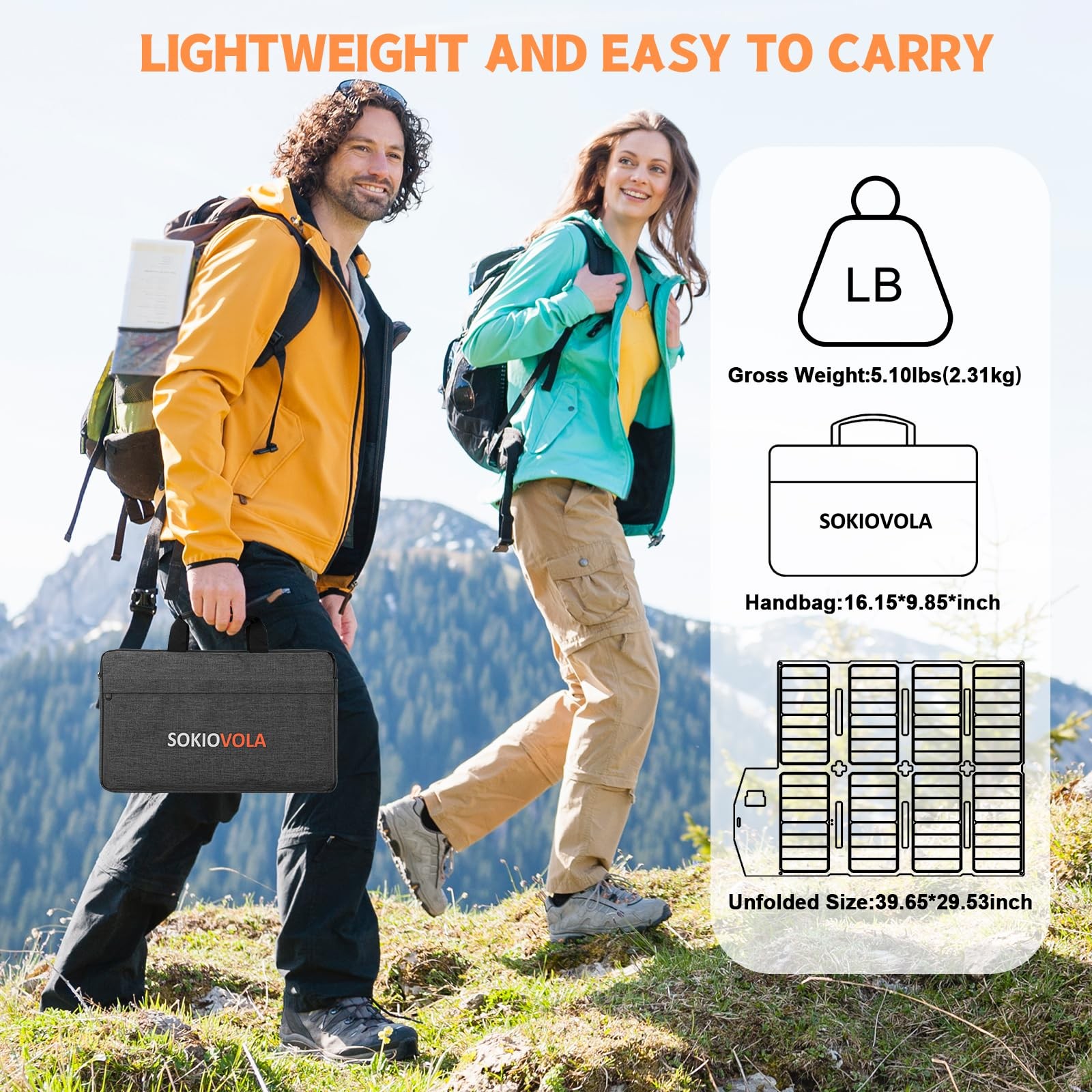 100W Portable Solar Panel MC-4 Foldable Solar Panel Charger Kits 18V IP68 Wat…