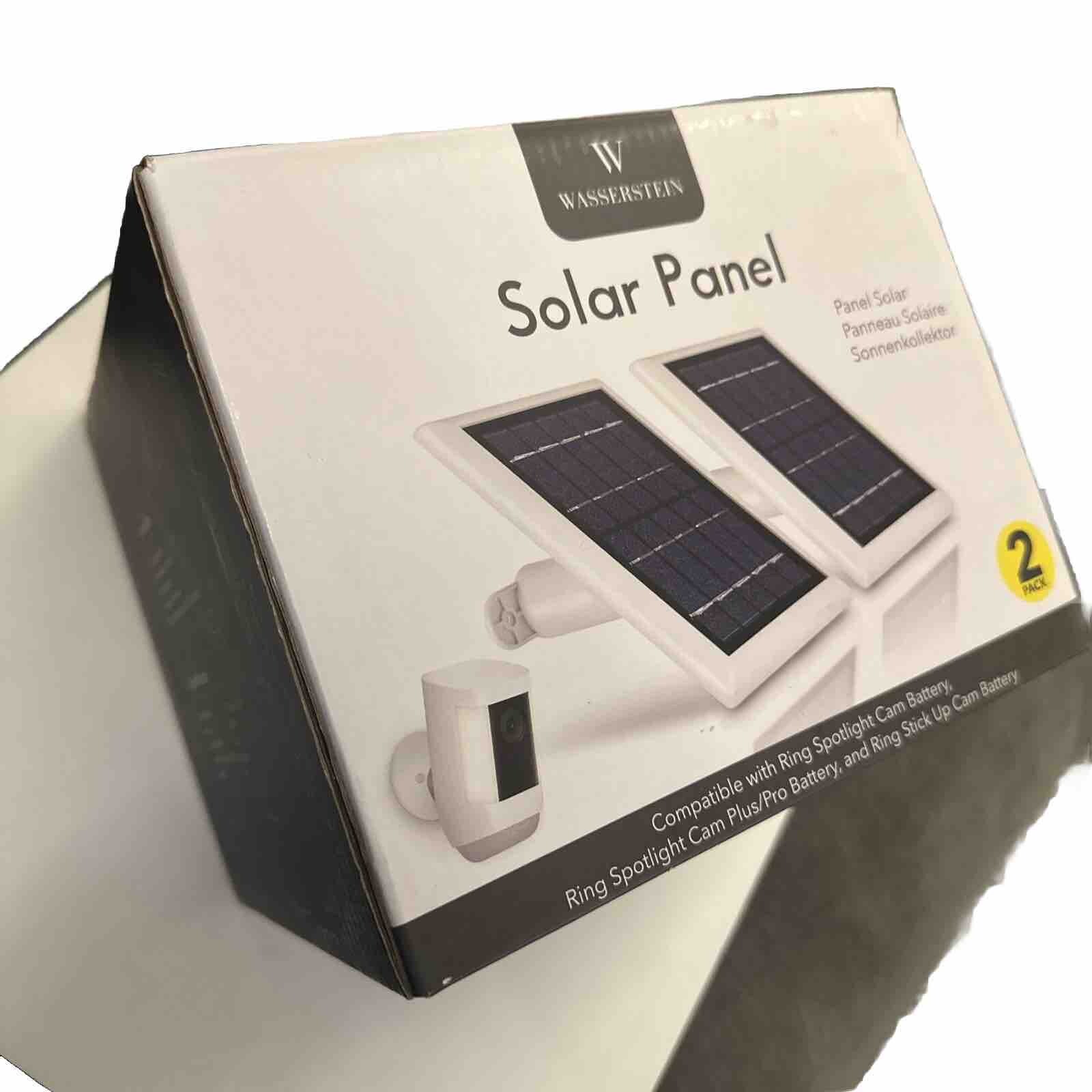 Wasserstein Solar Panel Compatible Ring Spotlight Cam, & Ring Stick Up 2 Pack