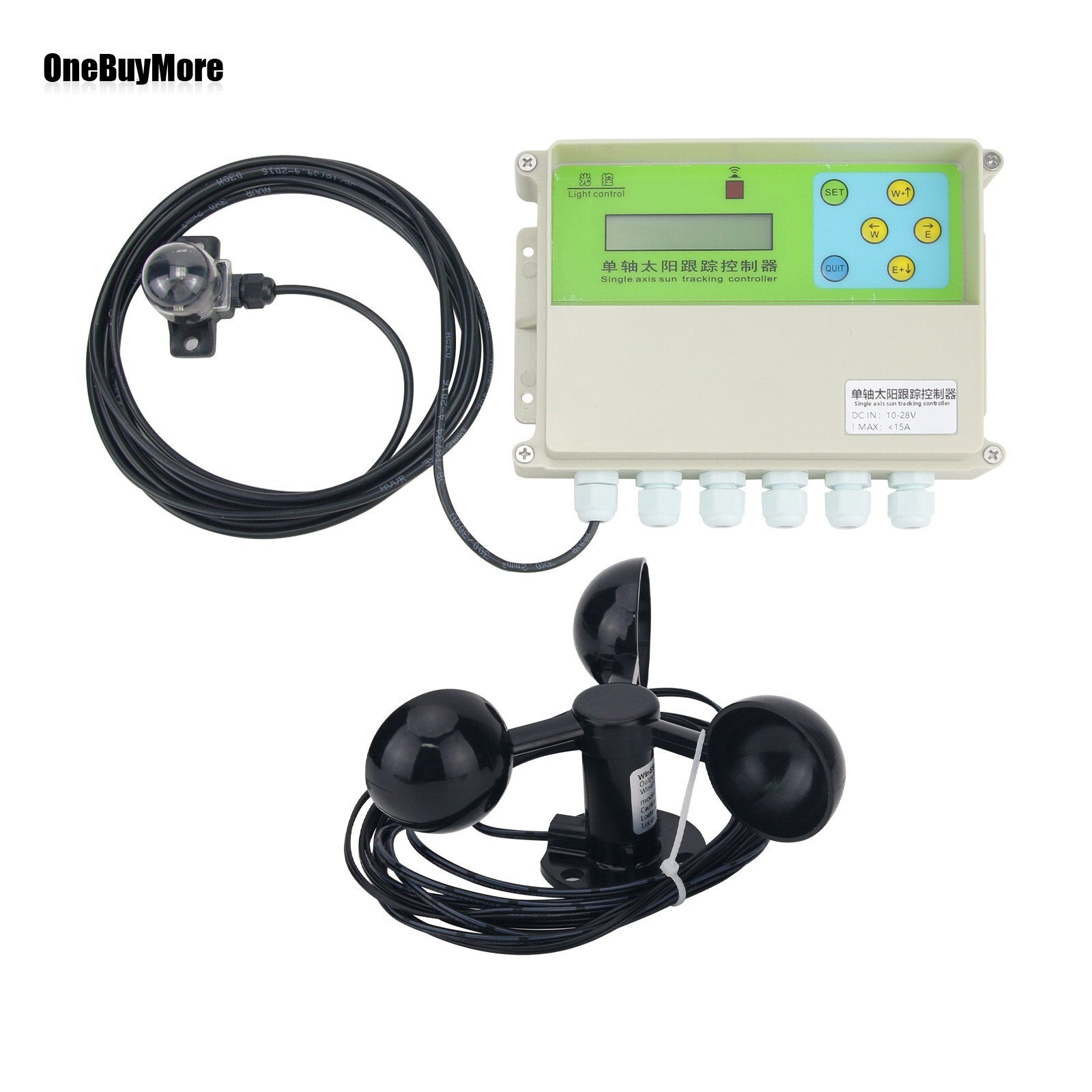 XMYC-1 Single Axis Solar Tracker Controller 12-24V with Wind Speed Sensor