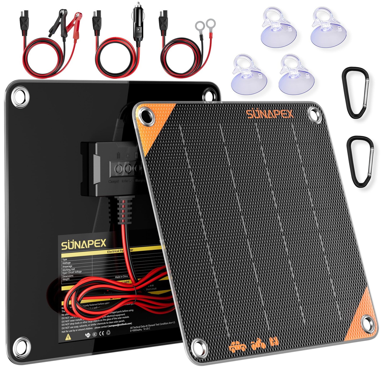 5W Solar Trickle Charger Maintainer 12V Solar Powered Battery Charger for Car