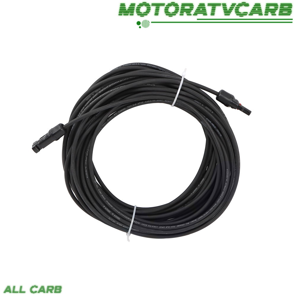 ALL-CARB 12AWG 20M Black+Red Solar Panel Extension Cable Wire+Connector