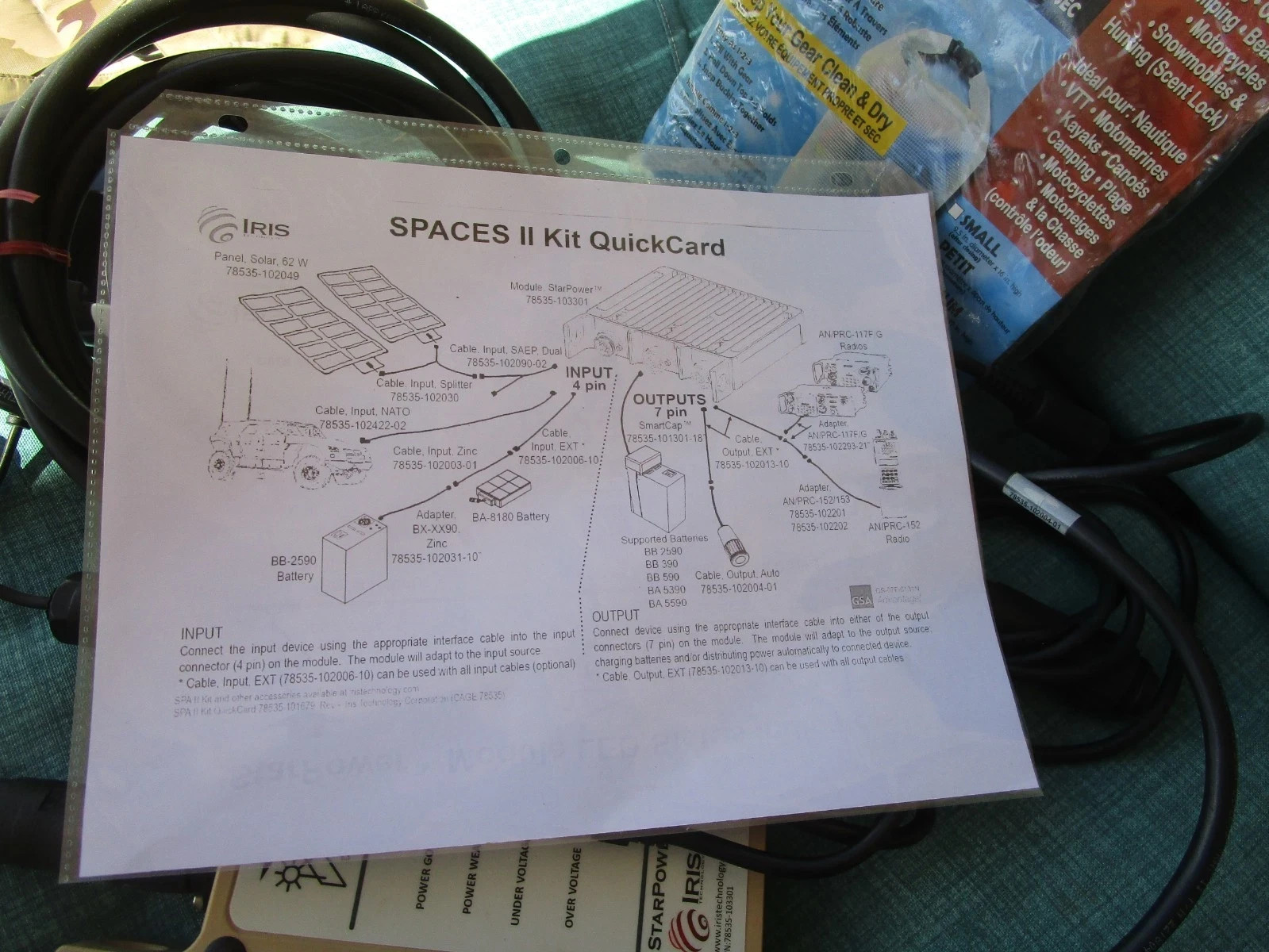 Iris Technology SPACES II Kit USMC Military Portable Solar Energy Field Power