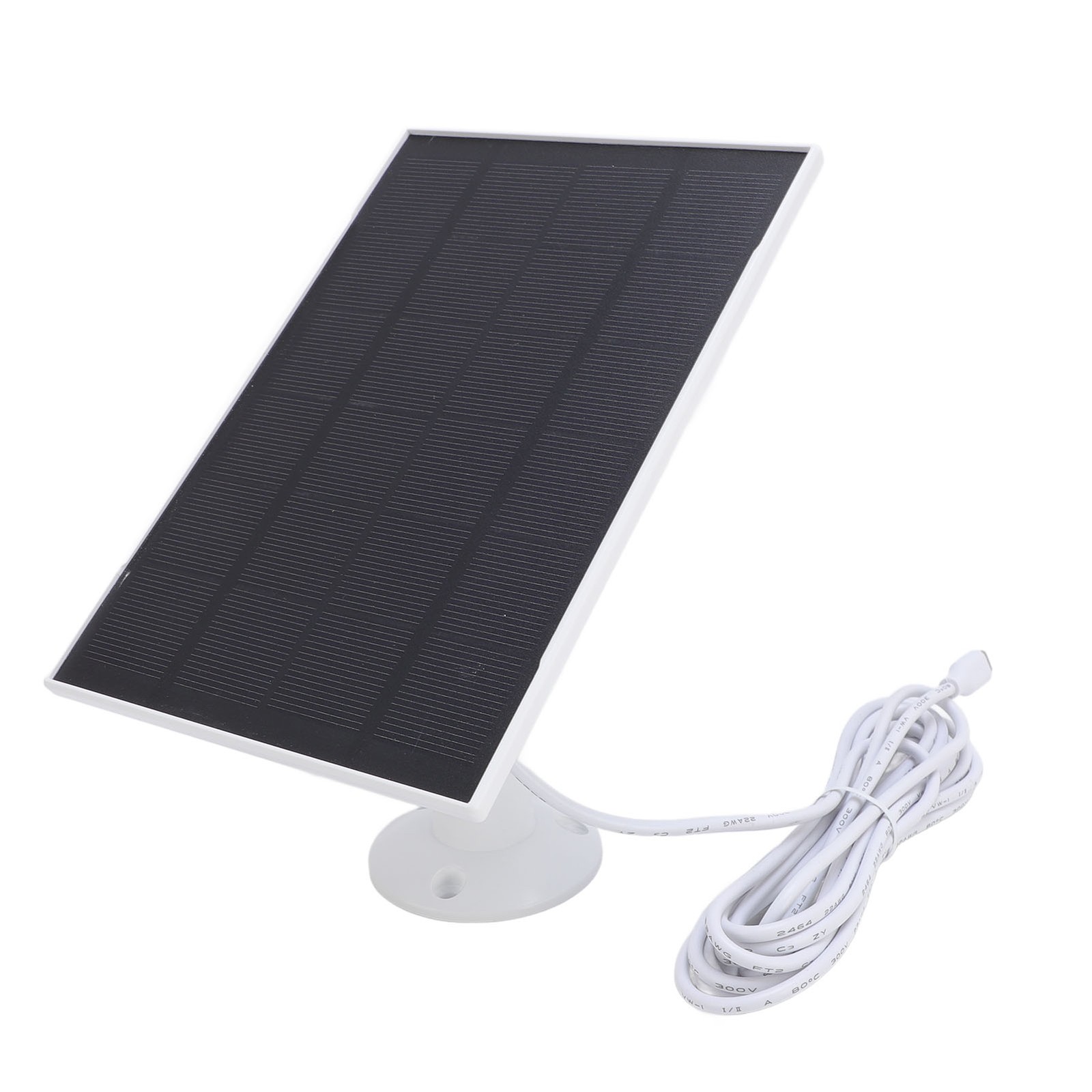 White Solar Panel For Bird Feeder Camera Waterproof Charger For Outdoor Use