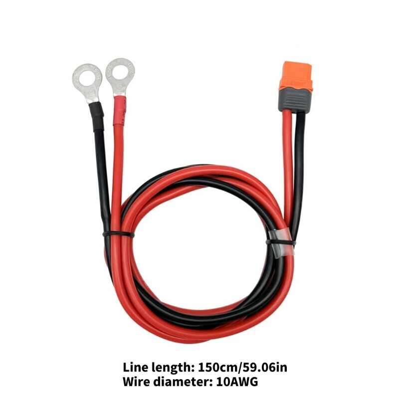 10AWG XT60i to O Rings Cable 150CM Durability for Efficient Power Transfer