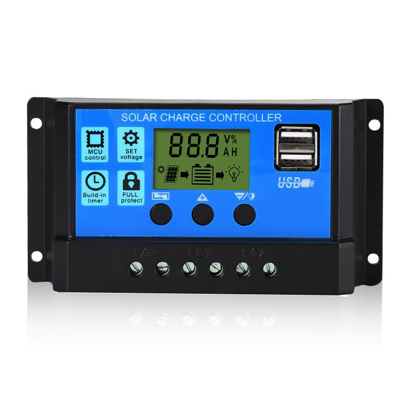 20W 18V Outdoor Solar Panel Charger USB Power Controller For Phone Car RV Boat