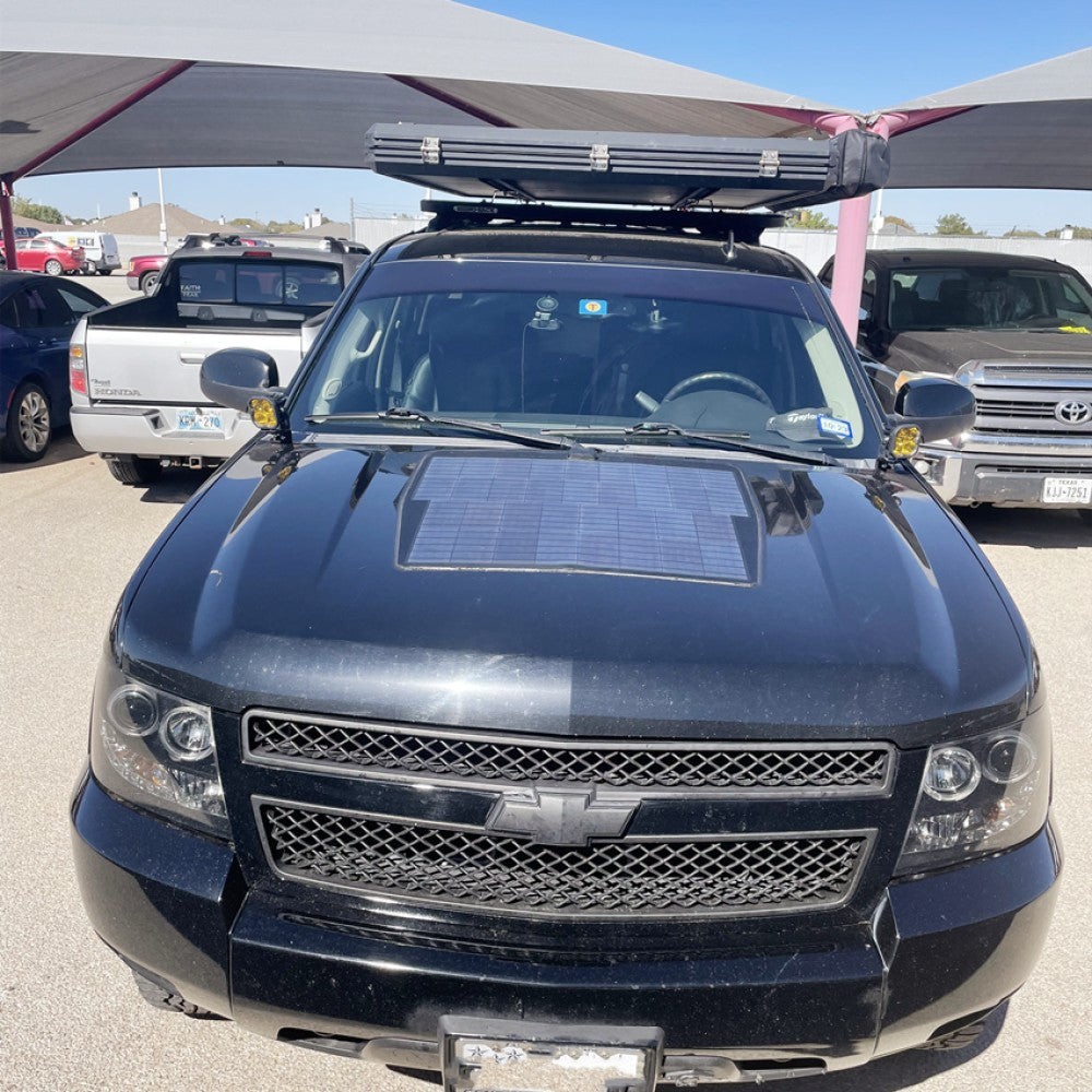Lensun 85W 12V Hood Flexible Solar Panel for Chevrolet Tahoe (2000-2020) Protect
