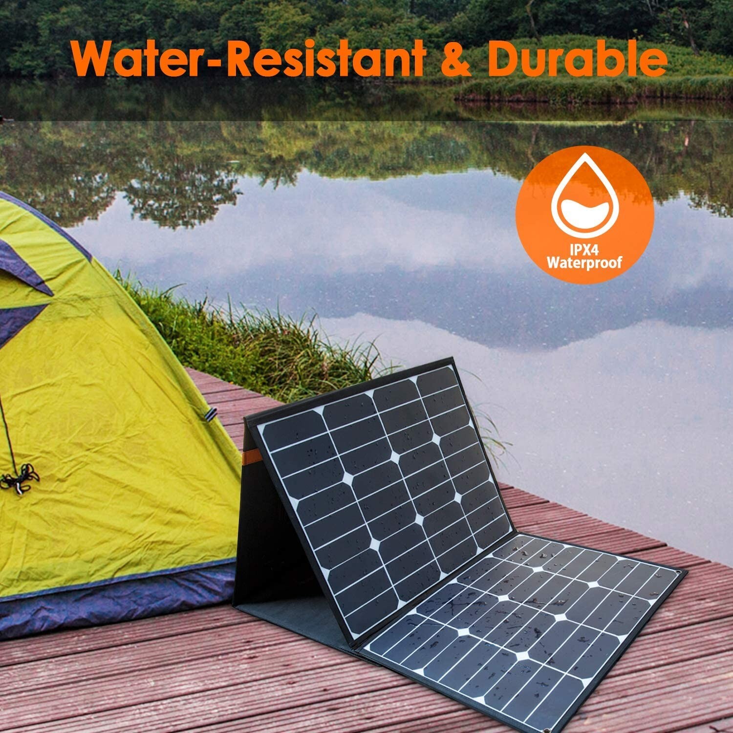 Aiper 160W Foldable Solar Panel With Voltmeter For Off Grid Camping SP160