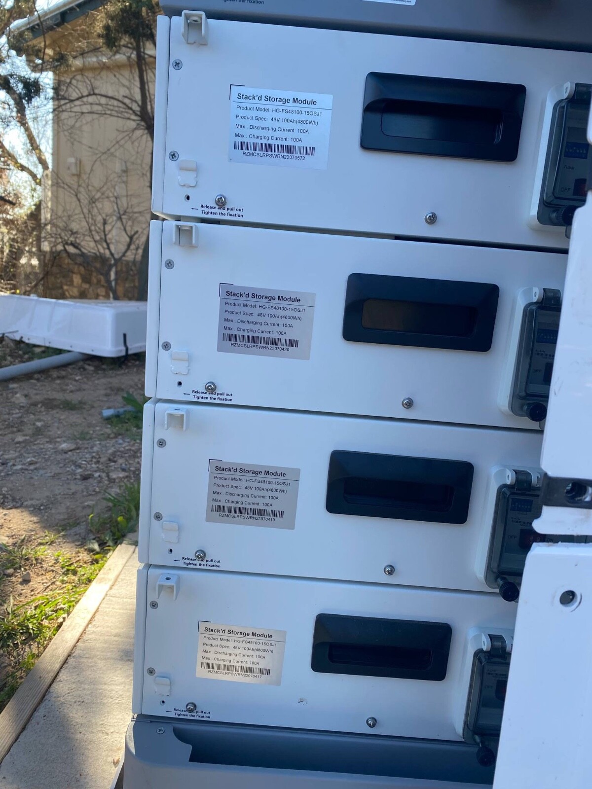 ONE (1) Lithion HomeGrid Stack’d Series 4.8kWh Module Batteries no BMS/Base