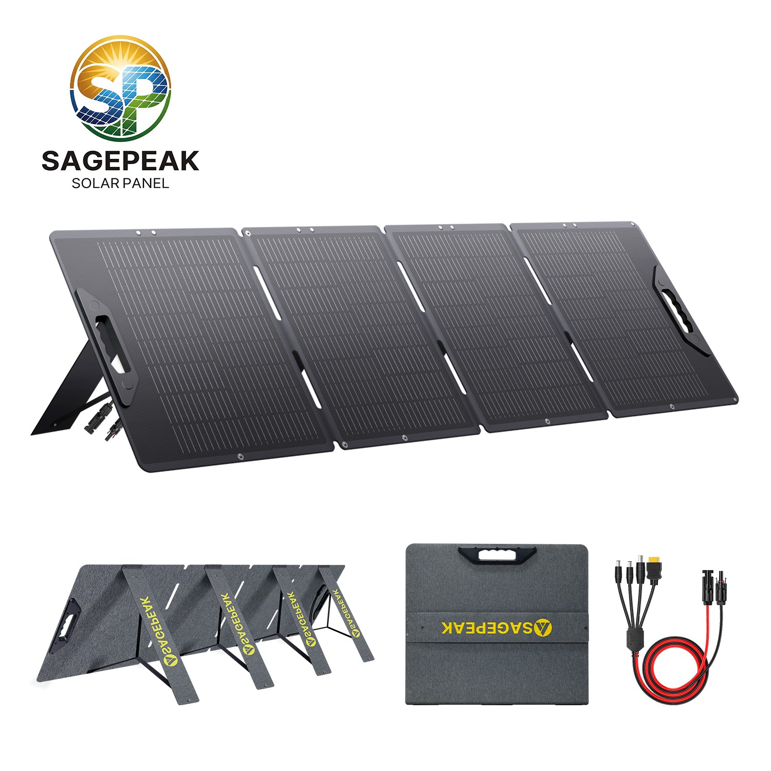 200W Portable Solar Panel ETFE Foldable Solar Charger for Power Station Charging