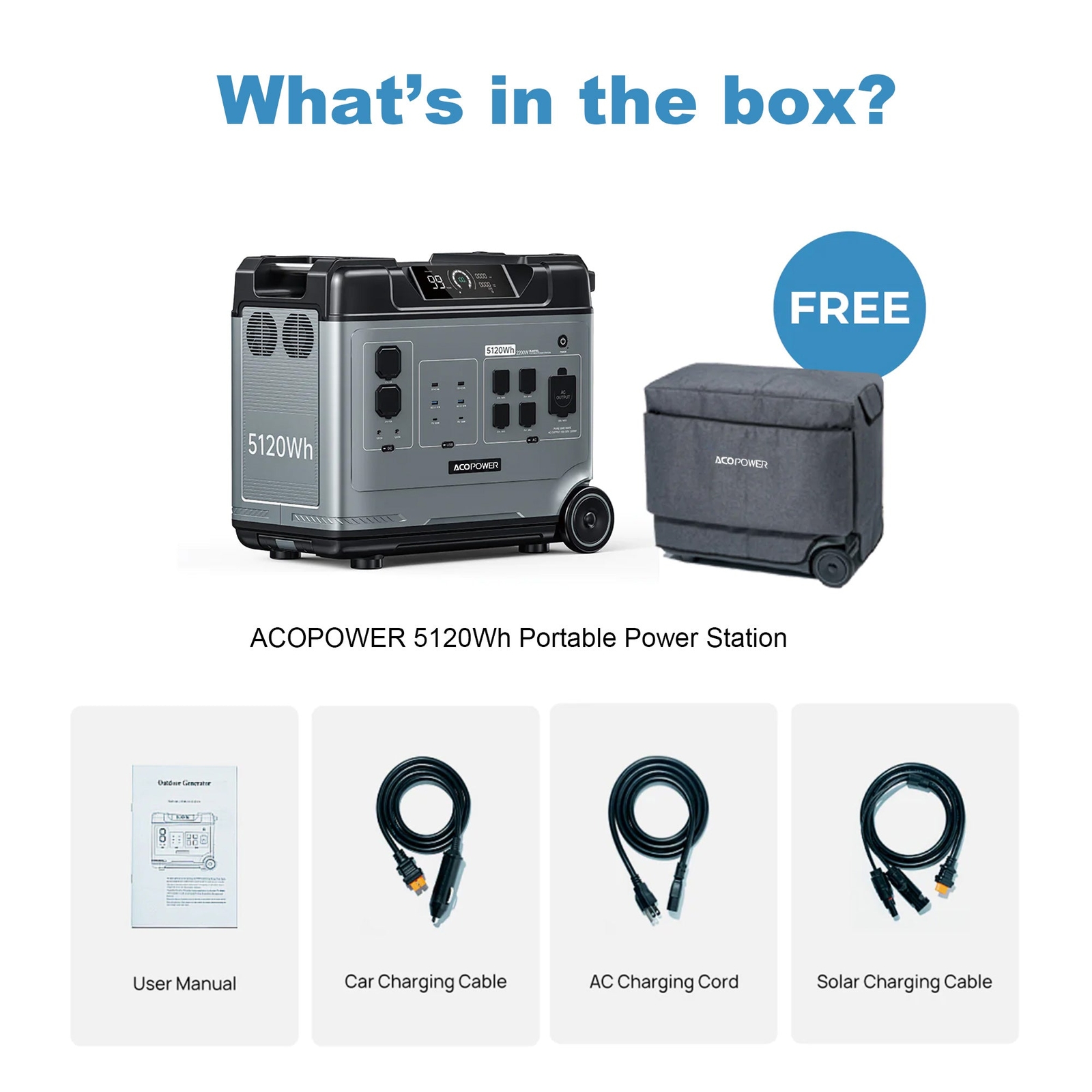 ⭐️AP P5000 Portable Power Station Massive 5120Wh Capacity/Powerful 2200W⭐️