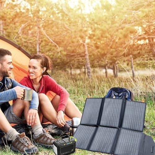 60W Foldable Solar Panel Charger – High Efficiency, Waterproof, USB & DC Output