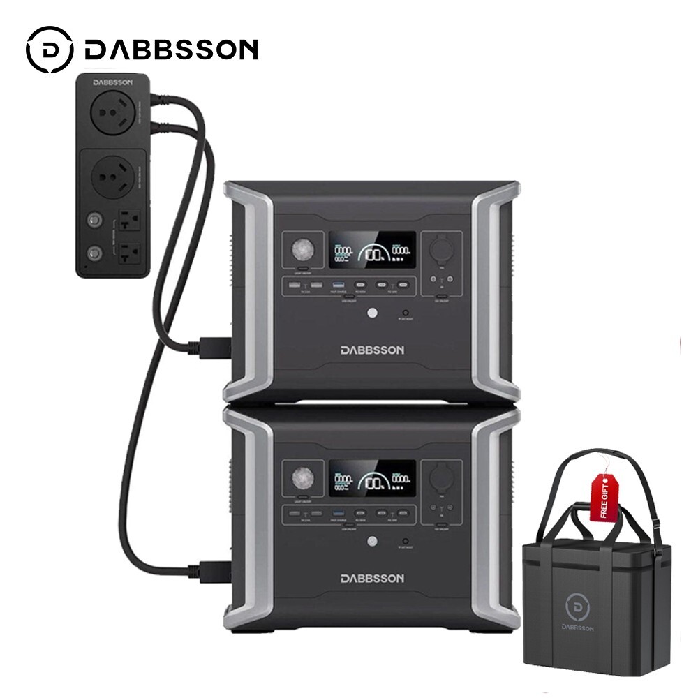 Dabbsson 2660Wh 2300W Solar Generator Portable Power Station LFP Home Backup RV