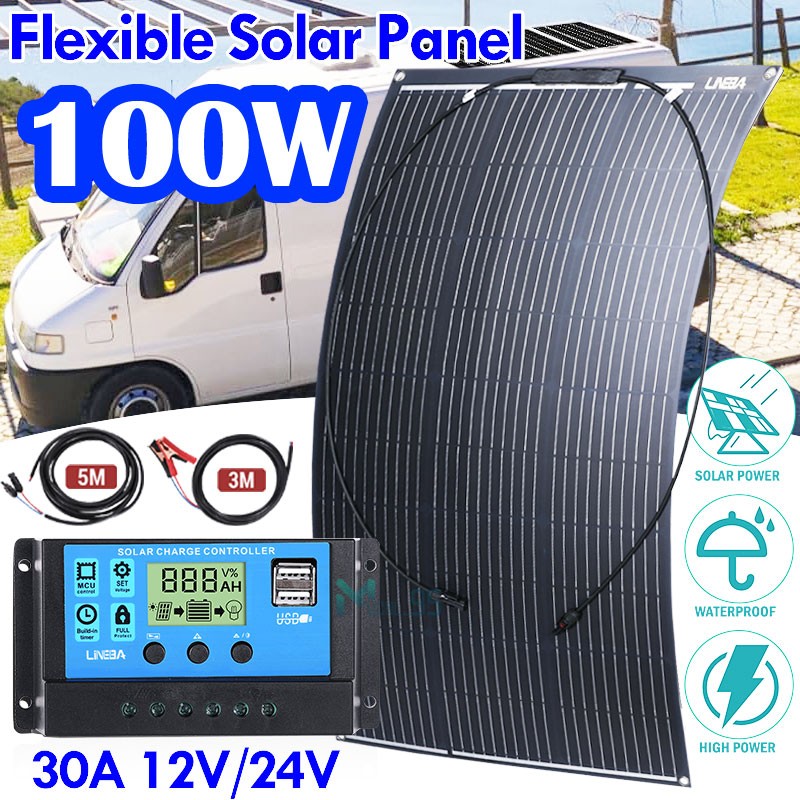 400 Watts Solar Panel Kit 100A 12V Battery Charger with Controller Caravan Boat