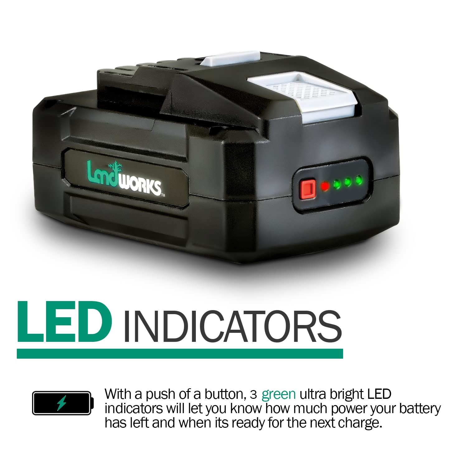 Landworks Super Duty Pro 48V DC 2Ah Lithium Ion Rechargeable Battery