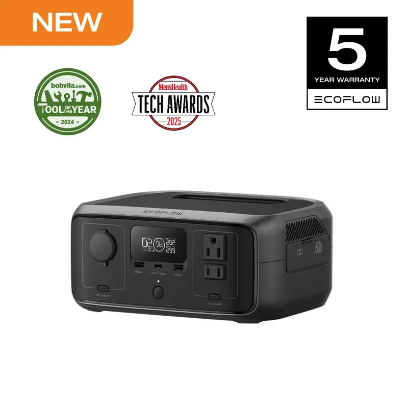 Portable Power Station, ECOFLOW RIVER 3, 230Wh LiFePO4 Battery Power Station