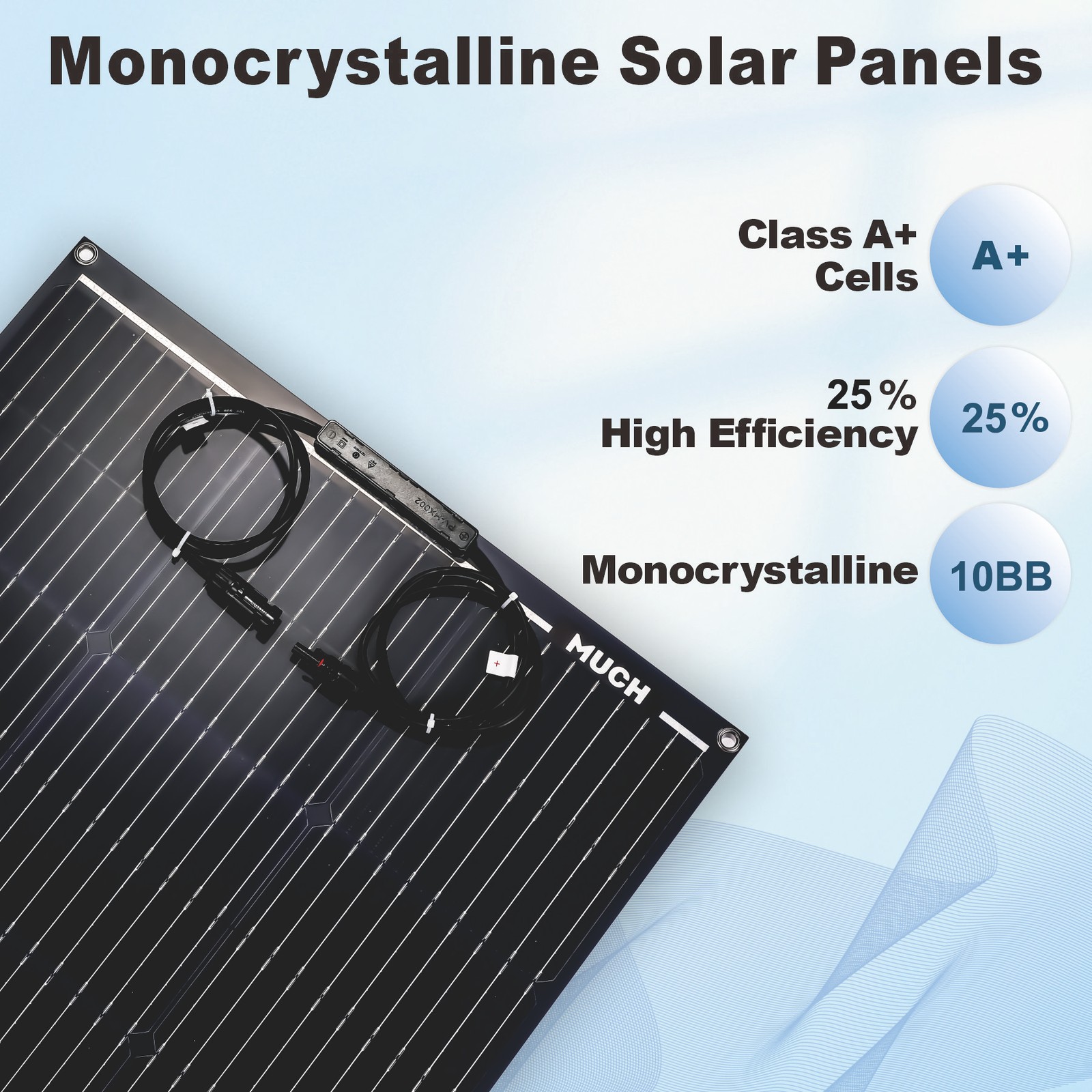 400W Portable Semi-Flexible Solar Panel RV Camping Off-Grid Rooftop 12V/24V/48V