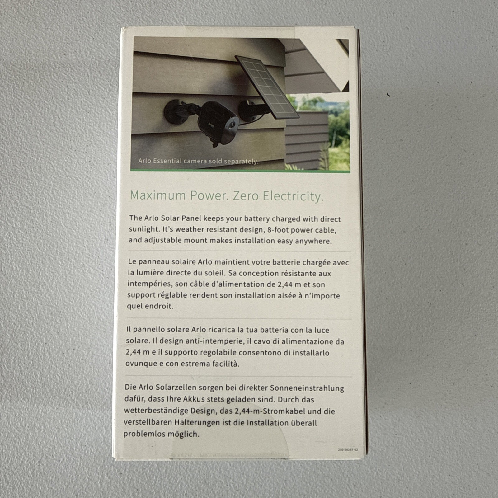☀️🔥Arlo Essential Solar Panel Charger VMA3600B-Brand New