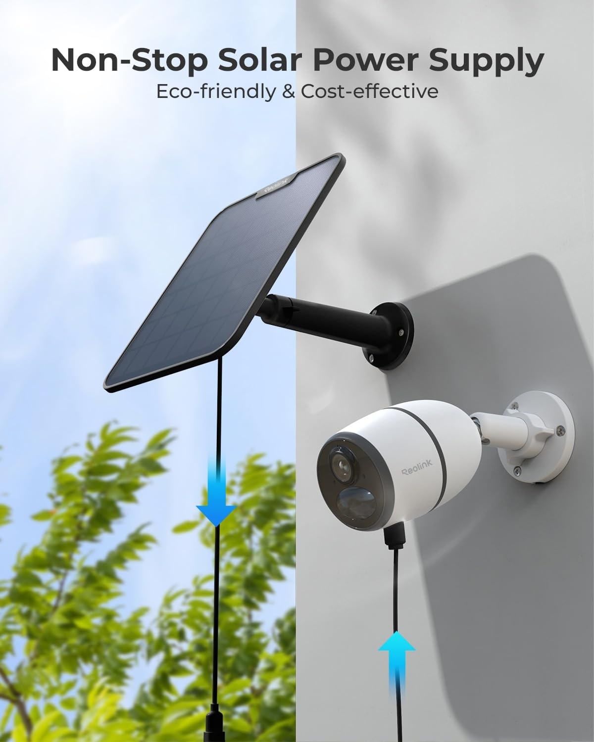6W Solar Panel Black, Non-Stop Solar Power Supply for All Wireless Battery Ou…