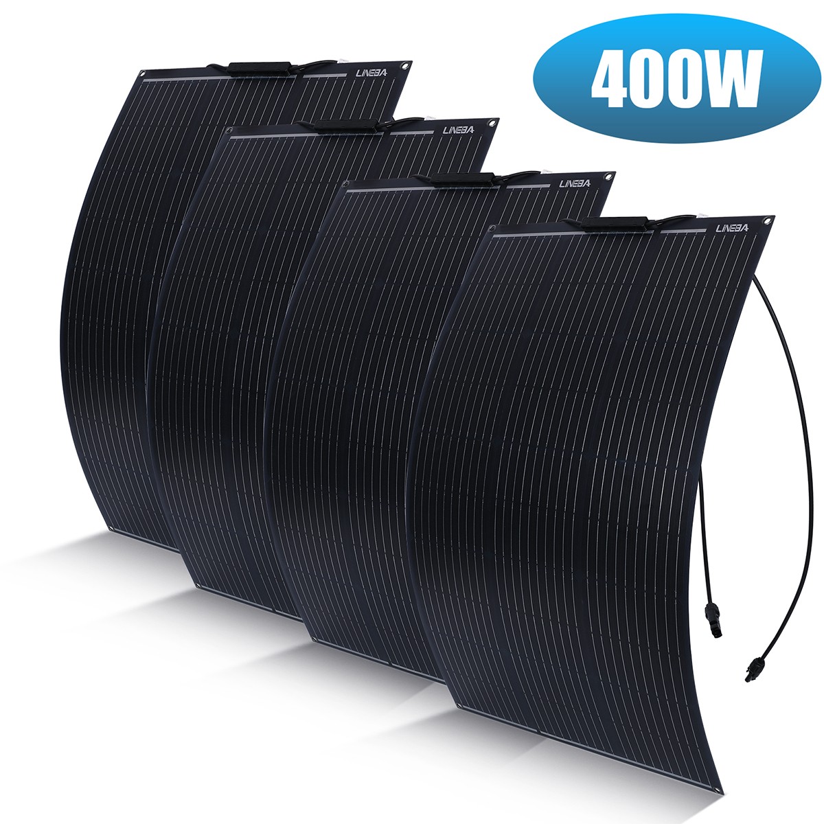 100W 200W 400W Solar Panel 23% High Efficiency All Black Home RV Battery Charge