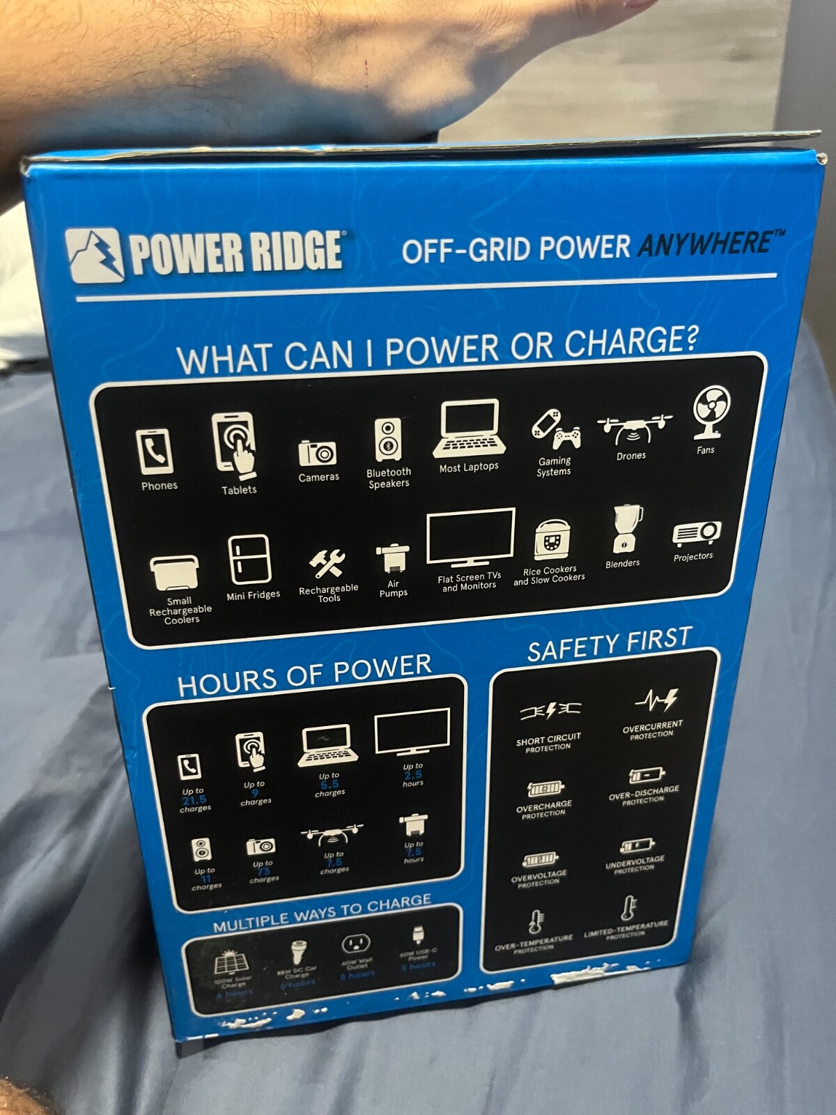 POWER RIDGE X-300 POWER STATION OFF-GRID PORTABLE 299WH LITHIUM-ION BATTERY NEW