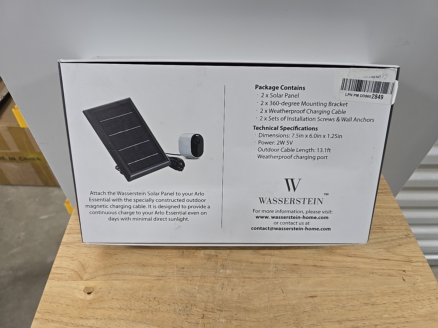 Wasserstein Arlo Essential Spotlight/XL Spotlight Camera White Solar panel 2pk