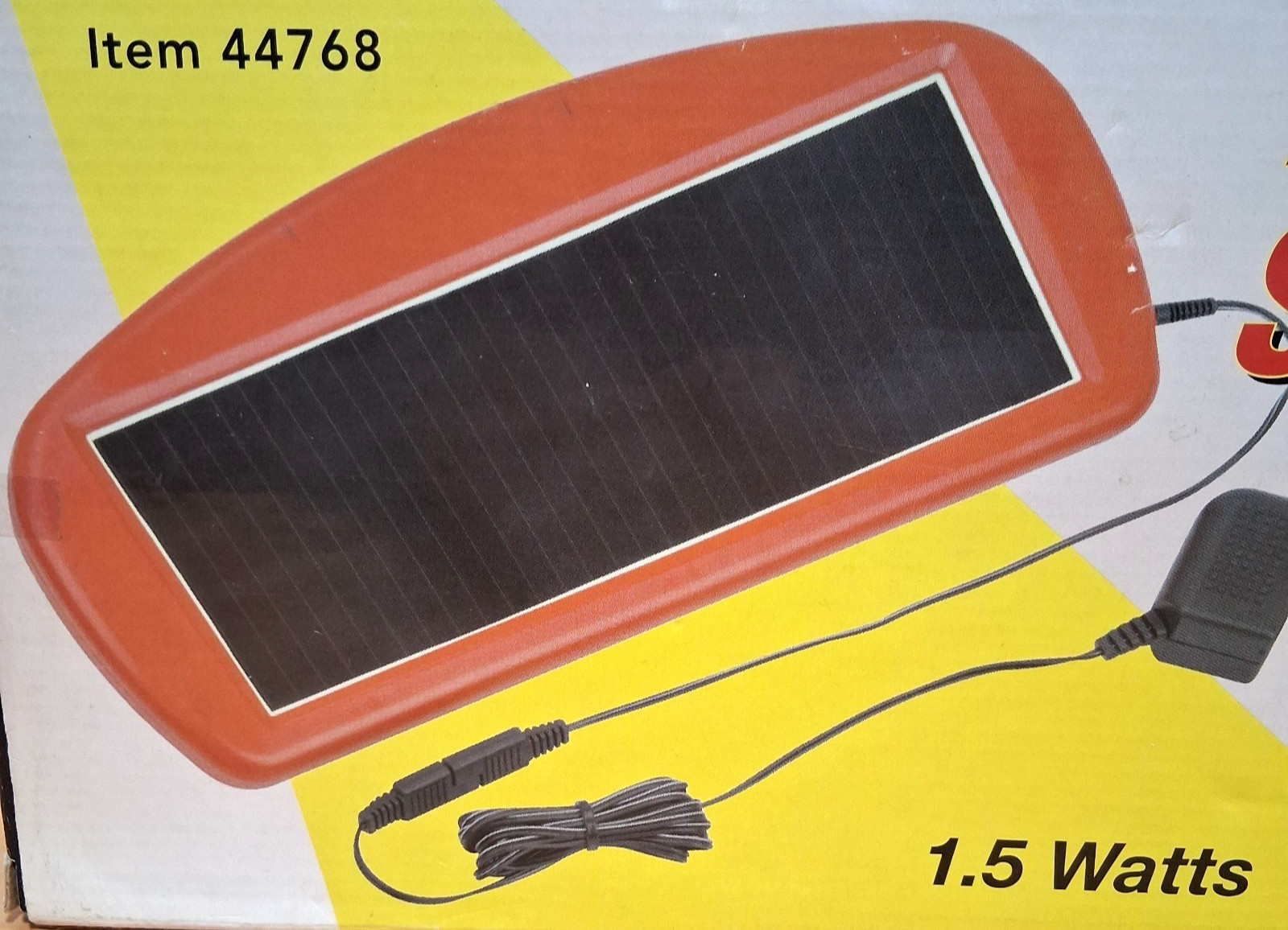 1.5 Watts – Amorphous Solar Panel – 12V Power Port Adapter – Model 44768 – NOS