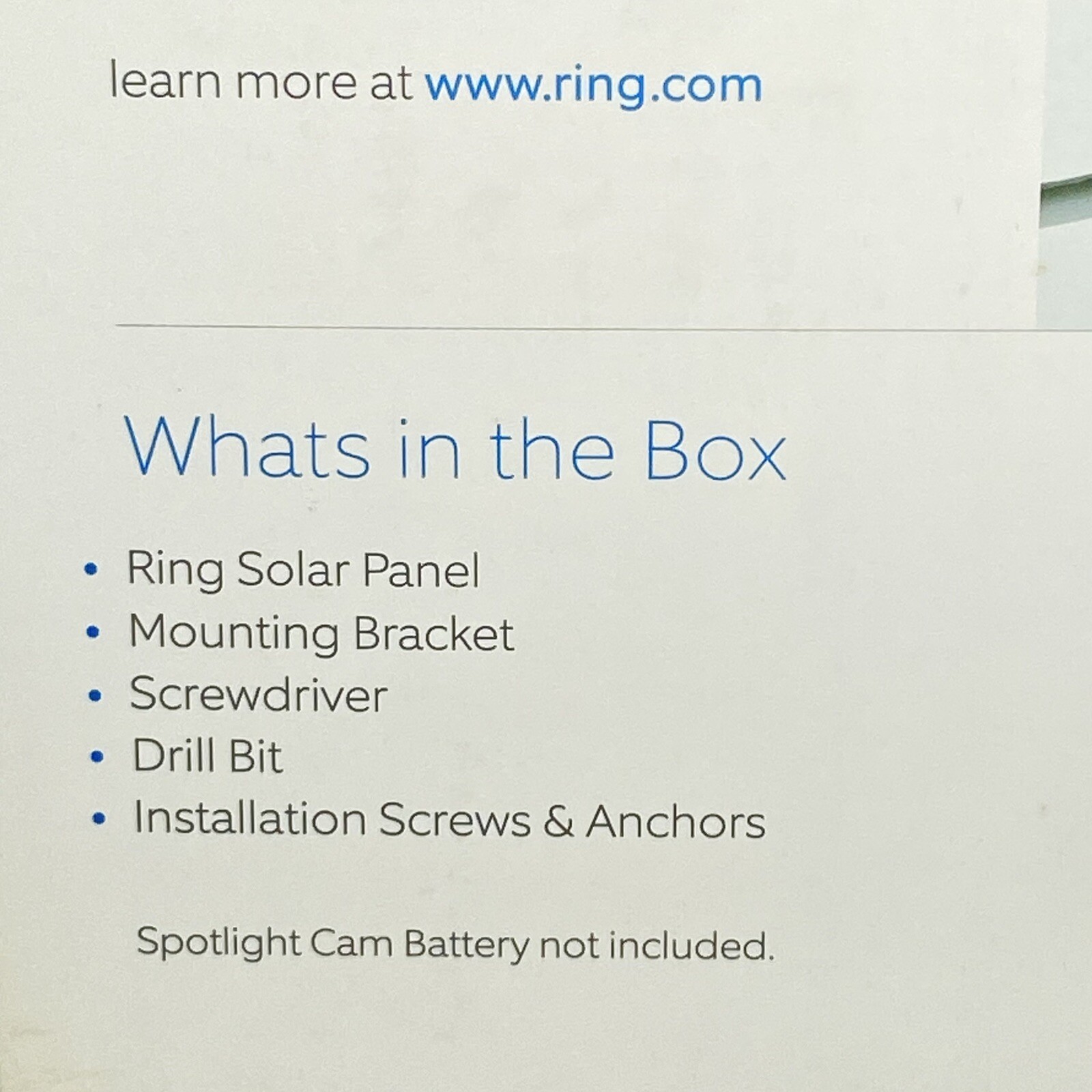 Solar Panel for Ring Spotlight Cam Battery and Stick Up Cam Battery – (BLACK)