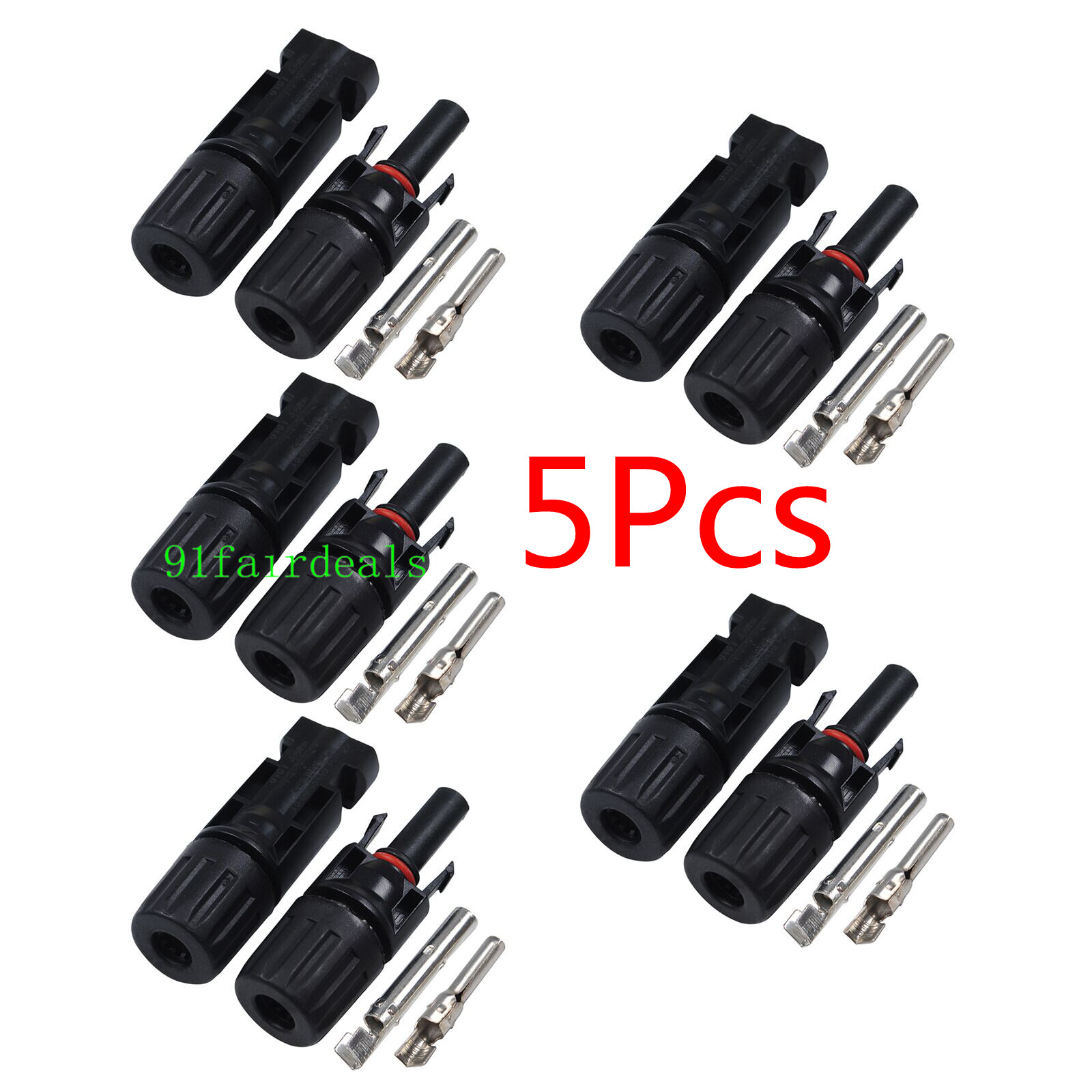 5 Pairs Male Female M/F Wire Cable Connectors Solar Panel Adapter 30A Waterproof