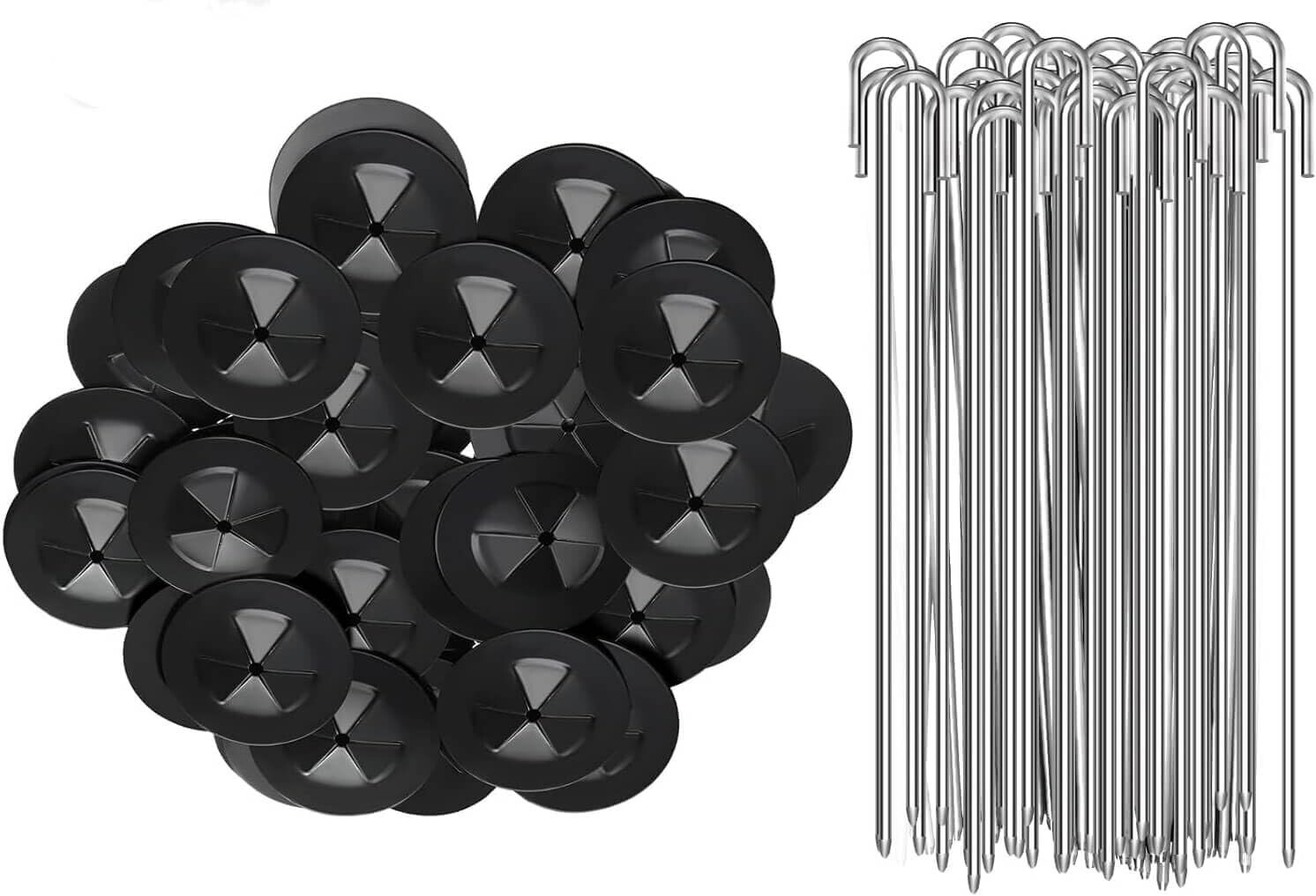50PCS Solar Panel Bird Guard Fastener Clips, 1PCS Gloves Solar Panel Mesh Clips