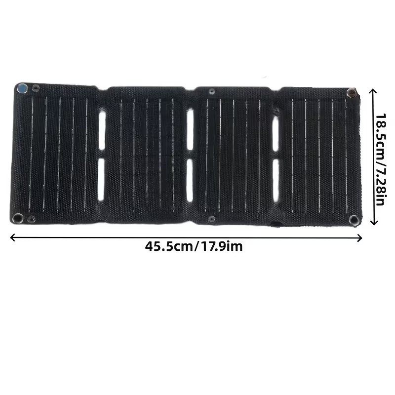 10W Foldable Solar Panel Charger USB 5V Power Bank Waterproof for Camping Hiking