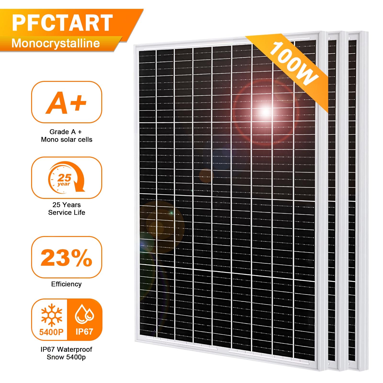 300W Mocrystalline Solar Panel PV Module for Marine RV Marine Home Cabin Roof