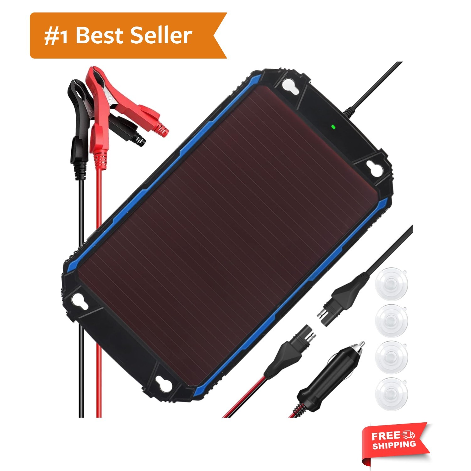 Waterproof 5W 12V Solar Battery Charger & Maintainer Pro, Built-in UltraSmart…