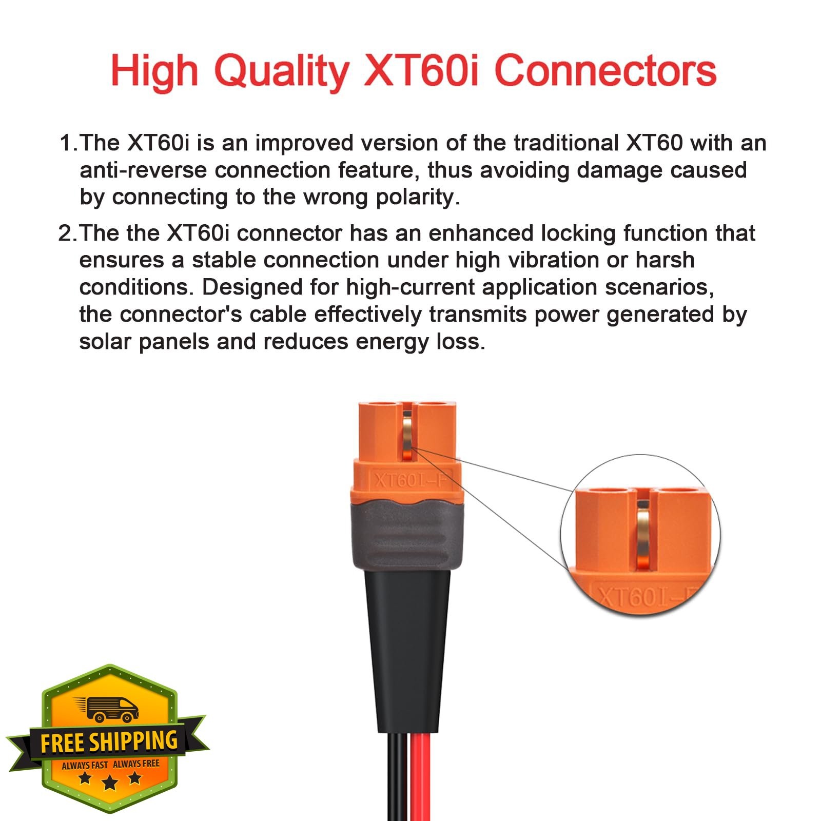 ELFCULB 12AWG XT60i to SAE Cable 6FT