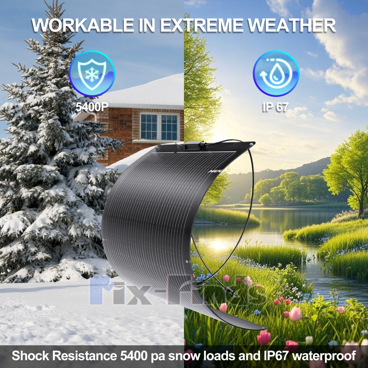 200W/400W 12/24V Solar Panel Mono HighEfficiency PV for Sunshed Camping Generate