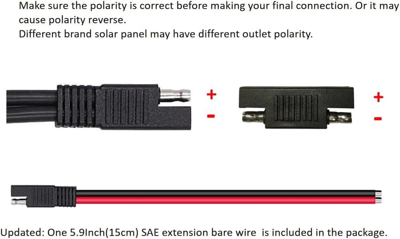 SAE Polarity Reverse Adapter Connectors for SAE Quick Disconnect Extension Cable