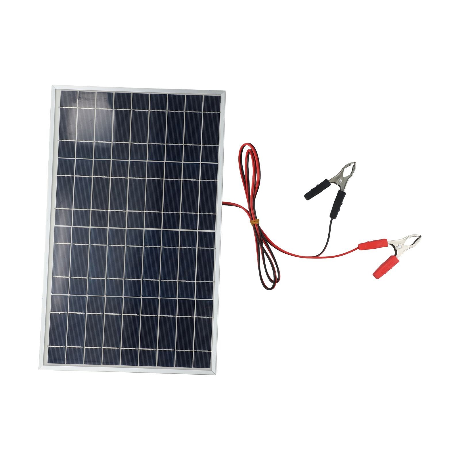 For Alligator Clip Solar Panel Kit for 12V Devices 15W 18V DC Waterproof