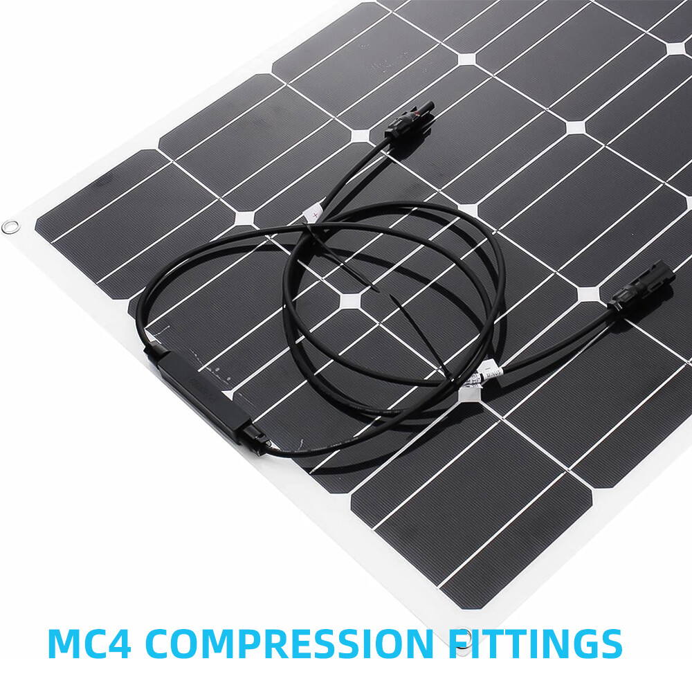 300W Watt Flexible Solar Panel Portable Mono RV Camping Battery Charge Boat 12V