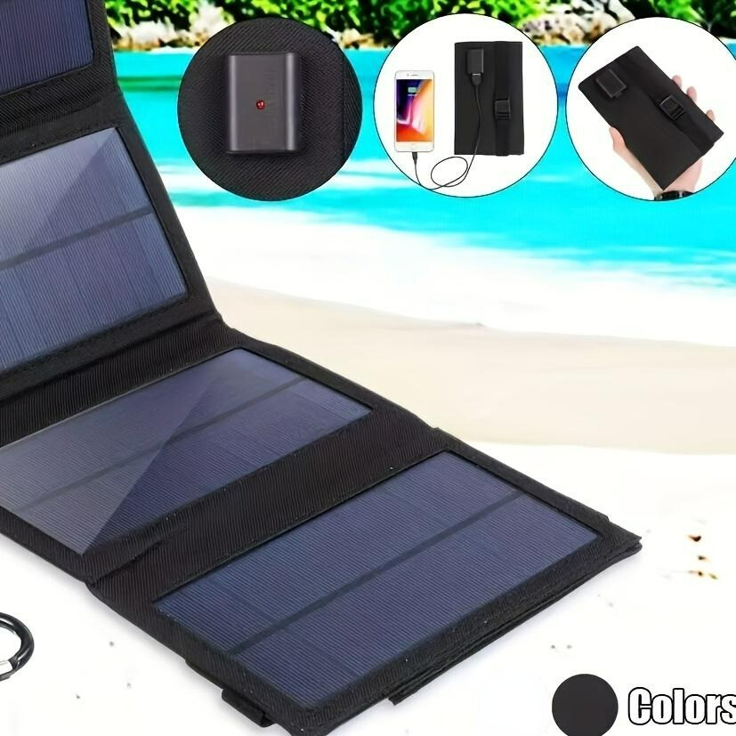 20W Solar Panel Folding USB Outdoor Camping Small Solar Charging Kit Waterproof