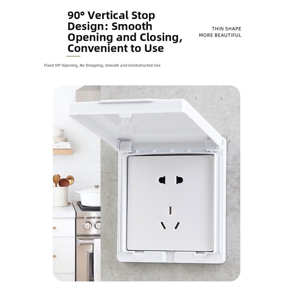 For 86mm Waterproof Junction Box Cover for Bathroom Kitchen Dustproof Design