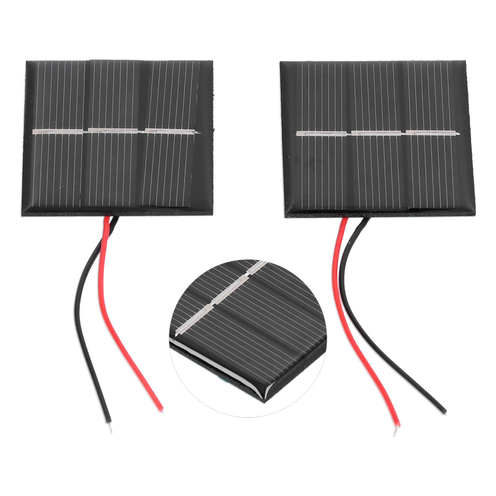 2Pcs Solar Panel Module Polysilicon Micro Mini Glue Power Solar Cells 43x55mm