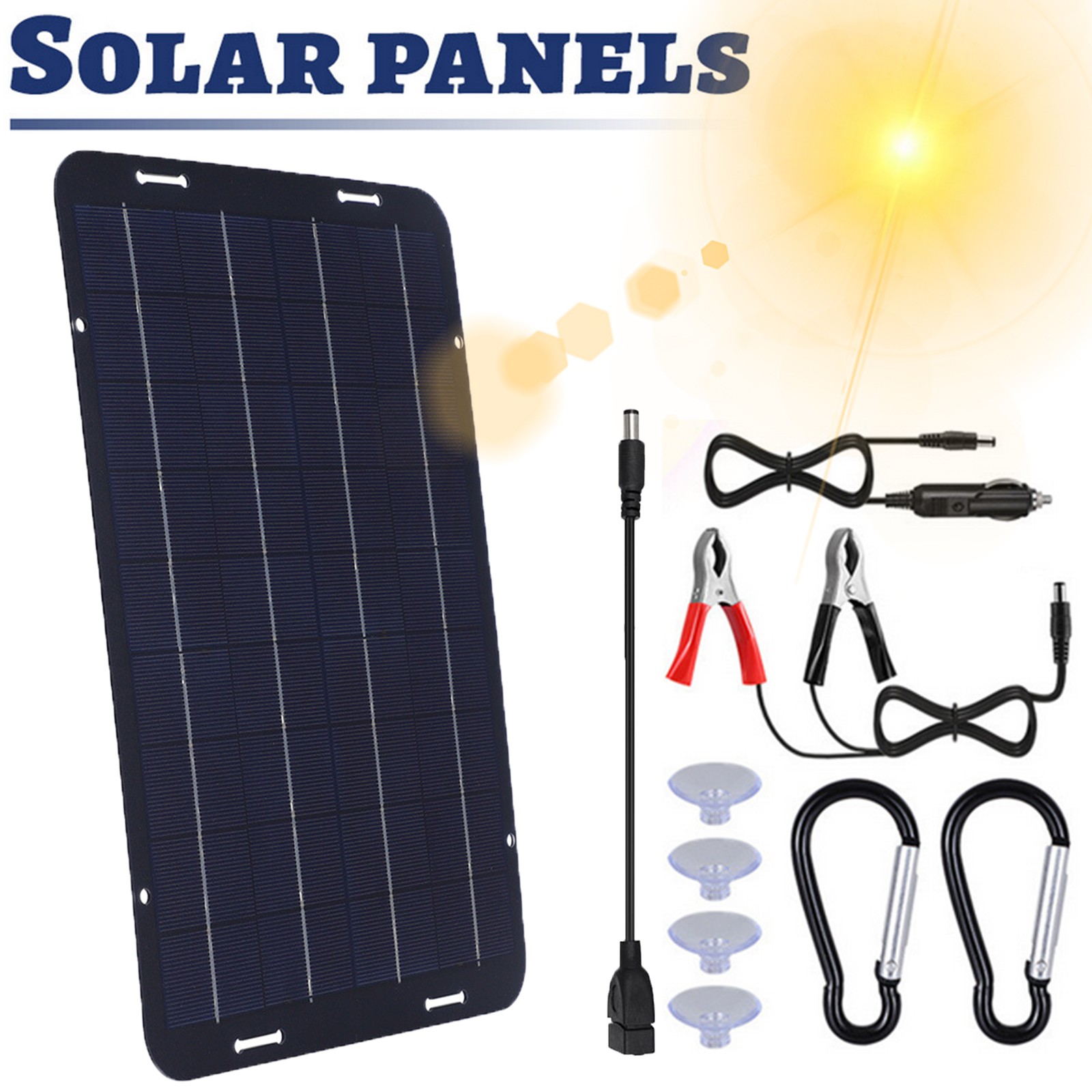60W 18V Solar Panel Battery Charger for Caravan Car Van Boat Solar Panel Kit