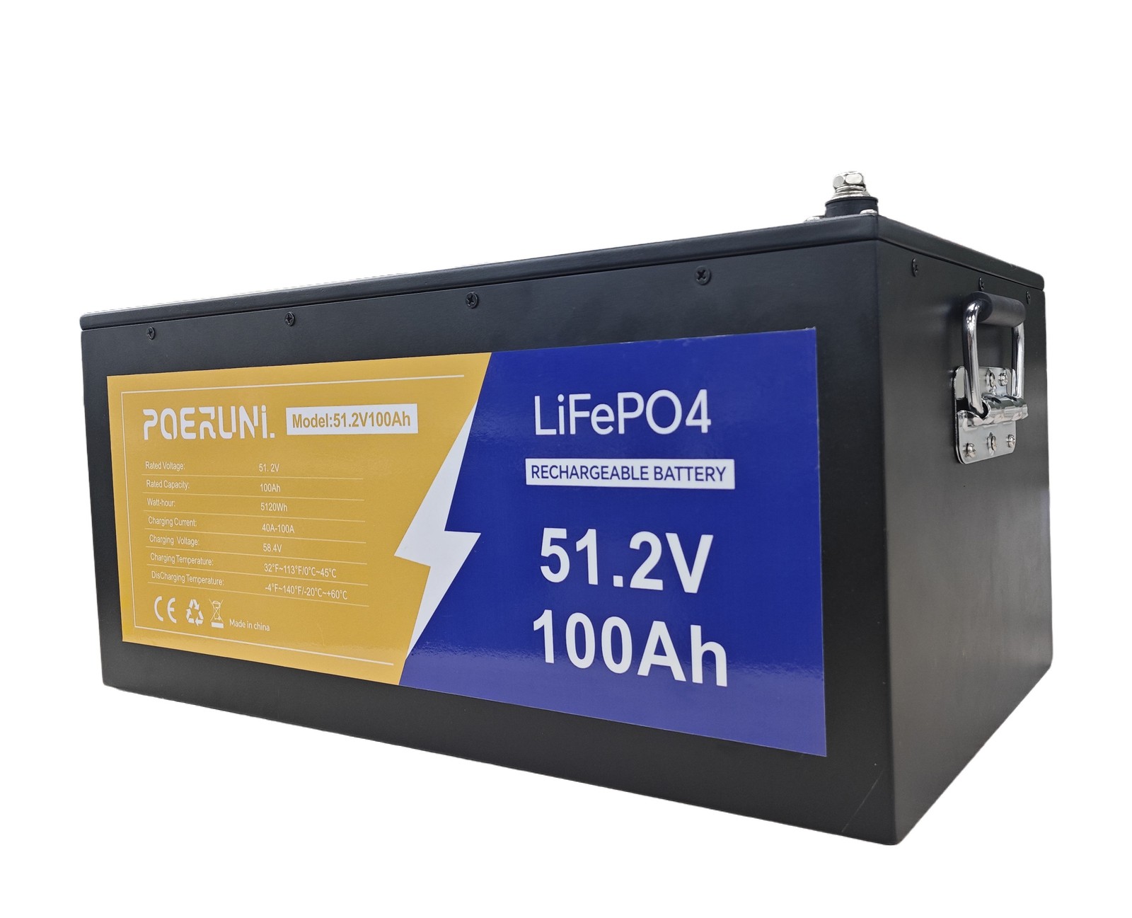 48V 50Ah 100Ah LiFePO4 Lithium Battery Deep Cycle Built-in BMS For Golf Cart NEW